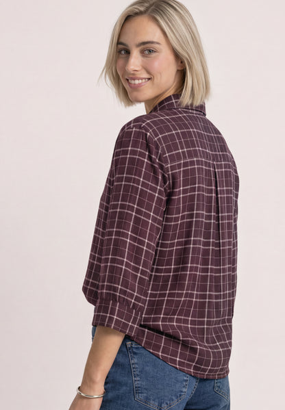 3/4-Arm Hemdbluse mit Muster