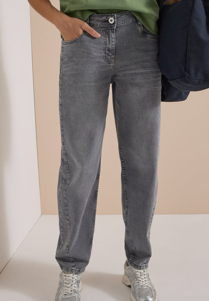 High Waist Barrel Leg Jeans im Loose Fit