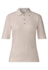 Poloshirt im Strick-Look mit Rippstruktur