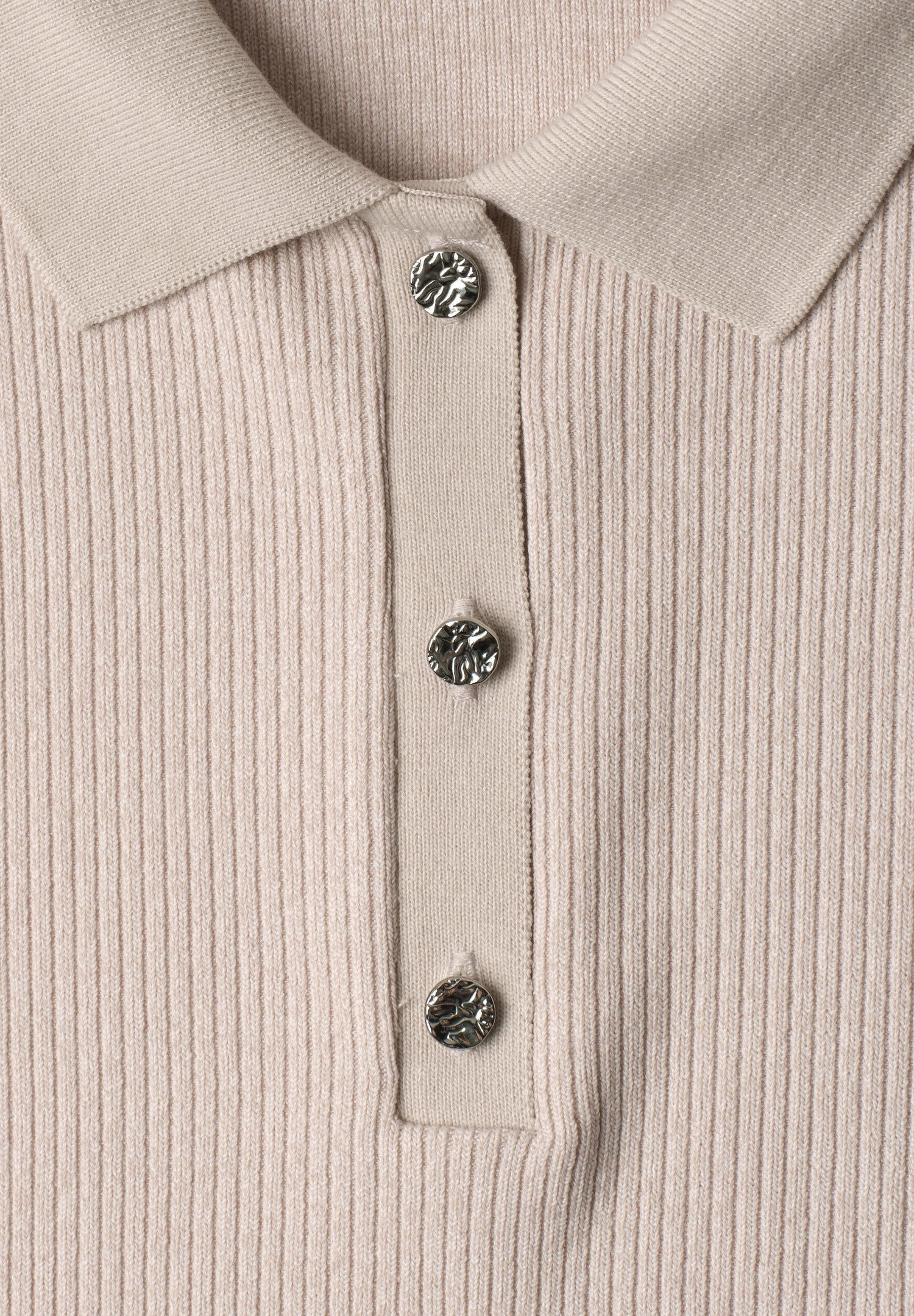 Poloshirt im Strick-Look mit Rippstruktur