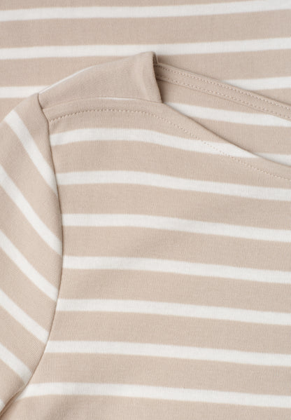 3/4-Arm Shirt mit U-Boot-Ausschnitt
