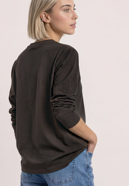 Strick-Look Jacke mit dekorativen Knöpfen