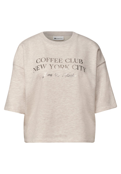 Kurzarm Sweatshirt mit Wording