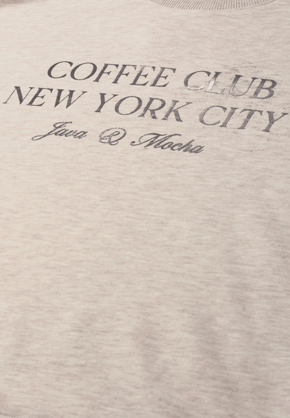 Kurzarm Sweatshirt mit Wording