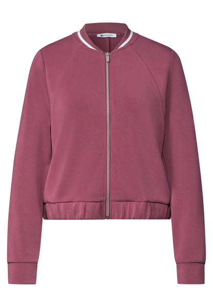 Langarm Jacke im Silk-Look mit Zipper