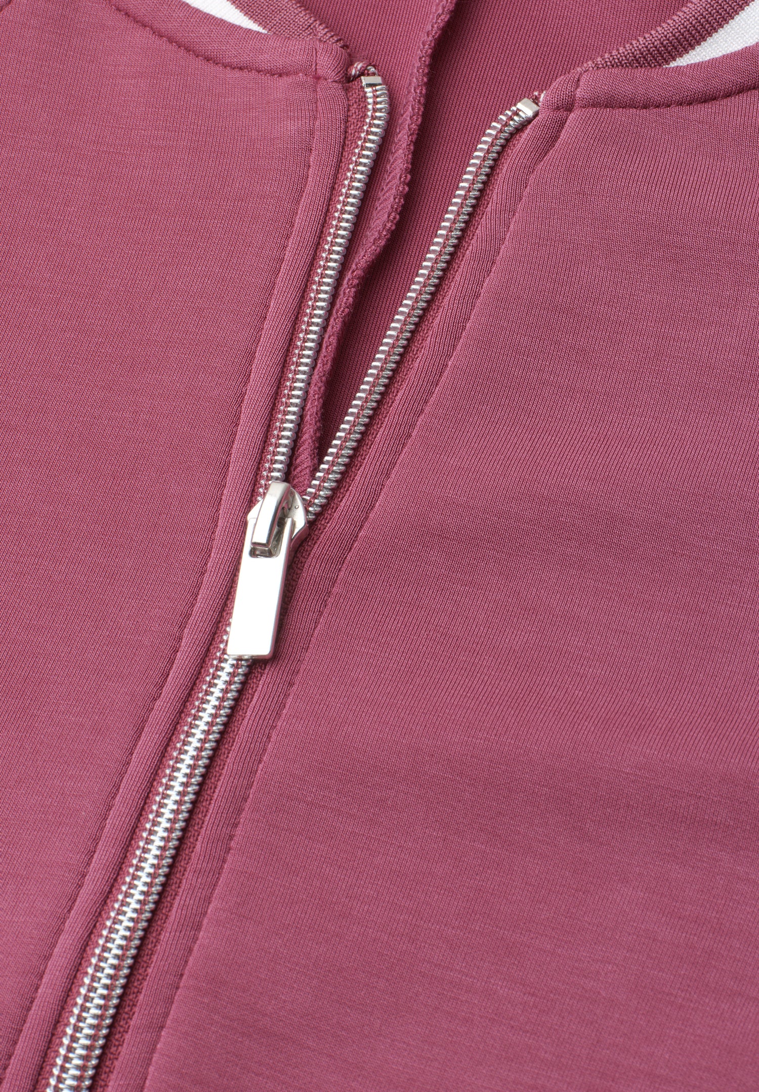 Langarm Jacke im Silk-Look mit Zipper