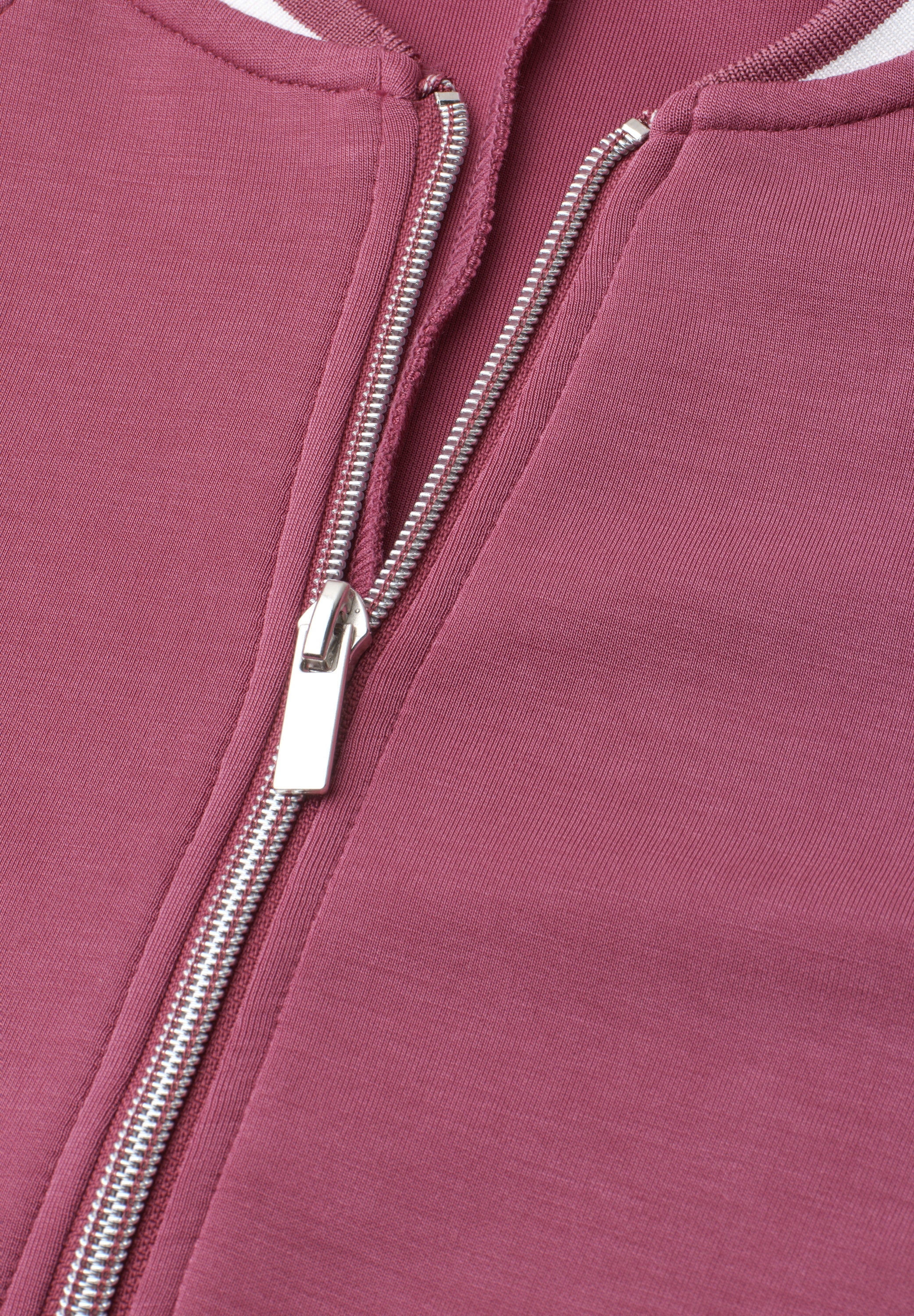 Langarm Jacke im Silk-Look mit Zipper