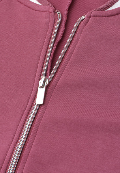 Langarm Jacke im Silk-Look mit Zipper