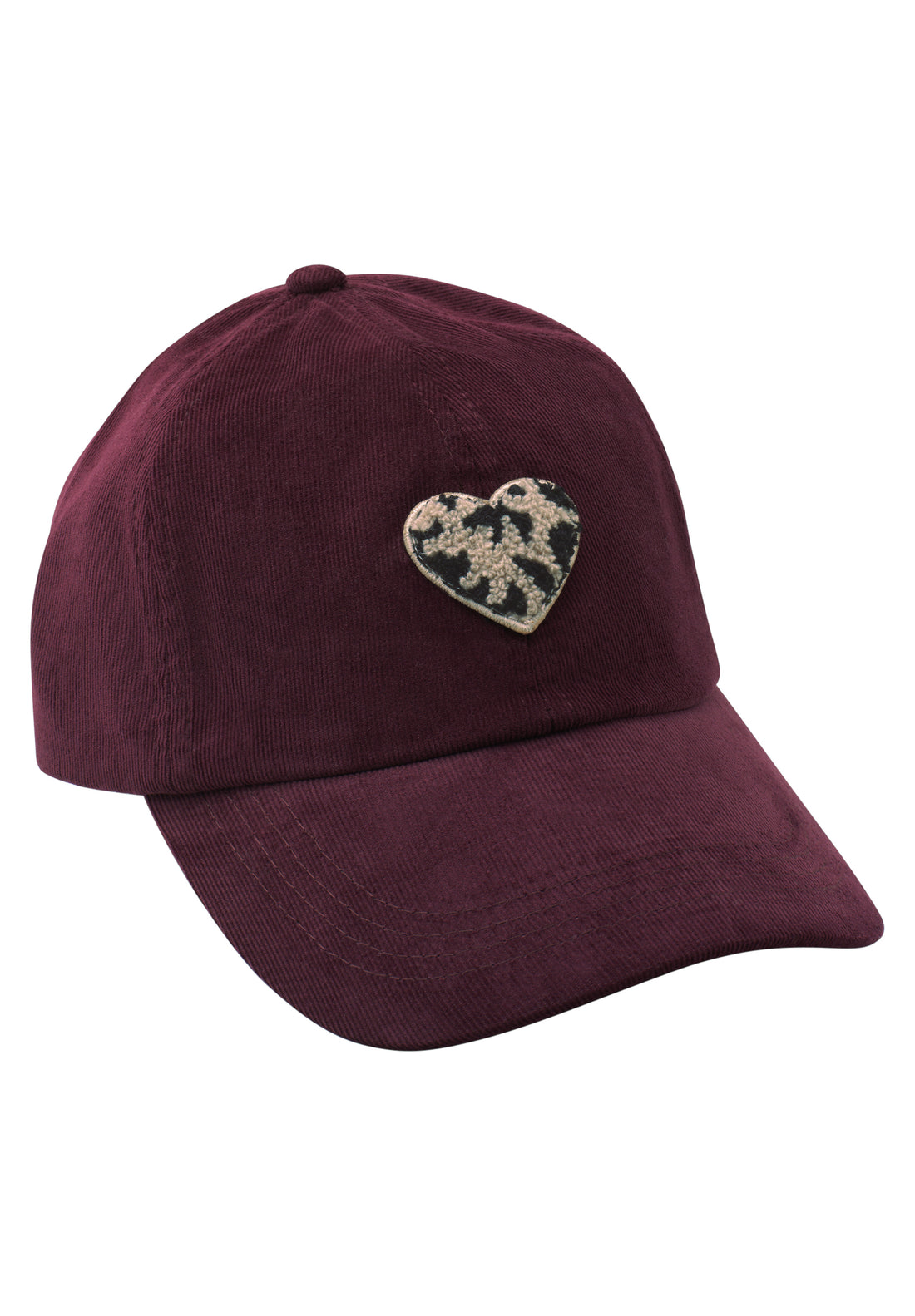 Cap aus Cord mit Herzdetail