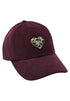 Cap aus Cord mit Herzdetail