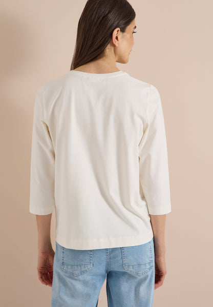 3/4-Arm Shirt mit Wording im Leo-Look