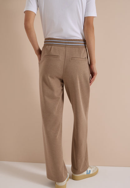 High Waist Straight Leg Hose mit Dessin