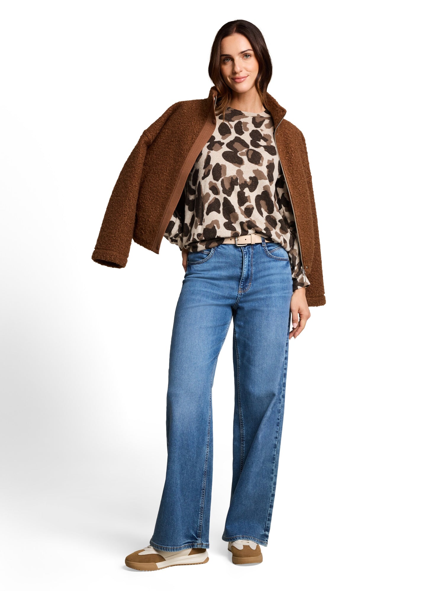 Cosy Langarmshirt mit Muster