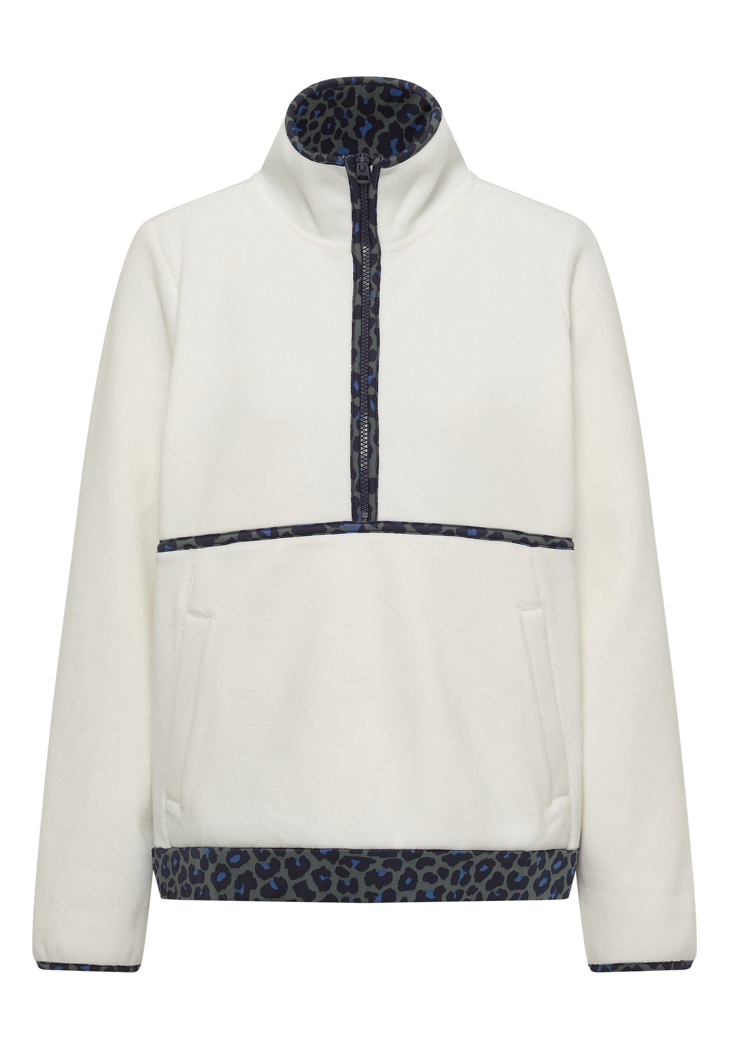 Fleece-Pullover mit Leo-Details