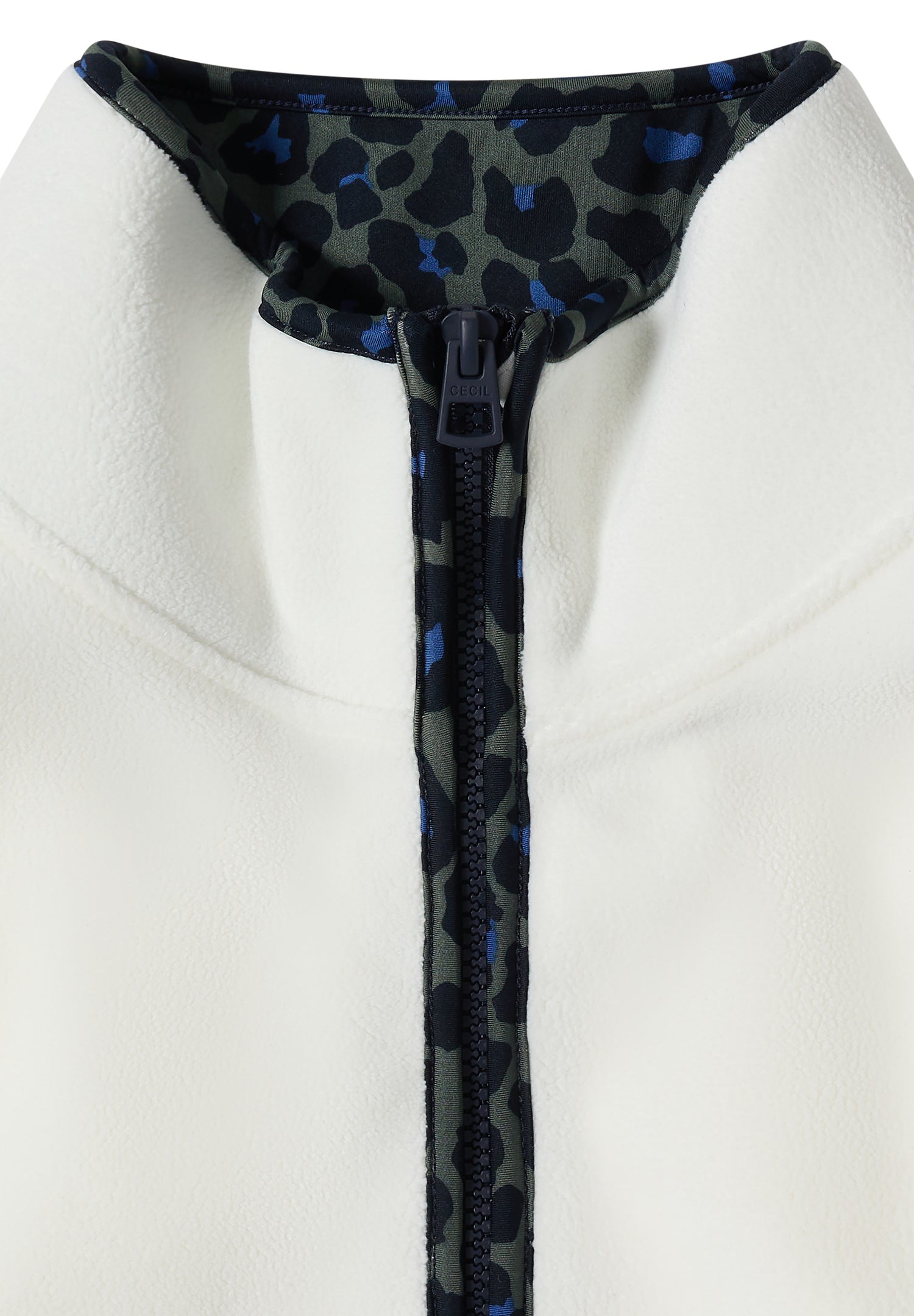 Fleece-Pullover mit Leo-Details