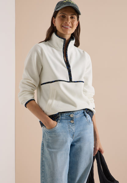 Fleece-Pullover mit Leo-Details