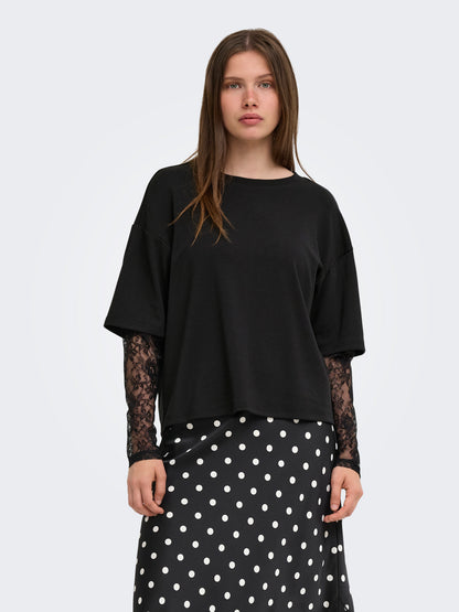 ONLTAHLIA L/S LACE TOP JRS