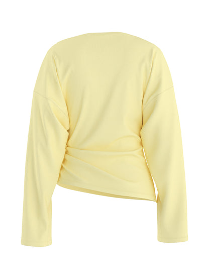 HDYURI LS DRAPED TOP
