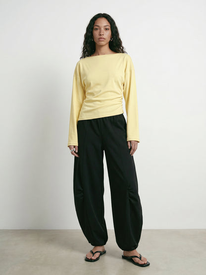 HDYURI LS DRAPED TOP