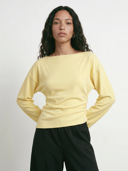 HDYURI LS DRAPED TOP