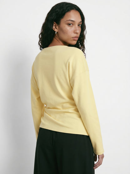 HDYURI LS DRAPED TOP