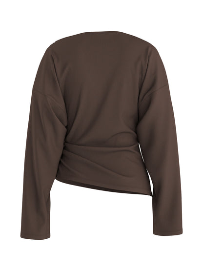 HDYURI LS DRAPED TOP