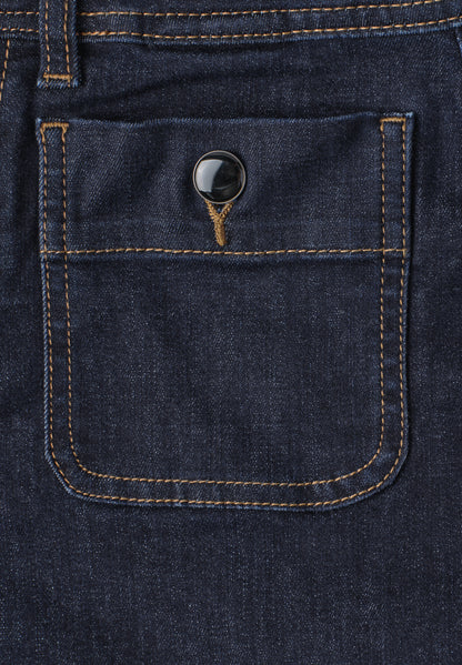 Mid Waist Straight Leg Jeans im Casual Fit