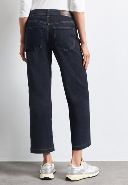 Mid Waist Straight Leg Jeans im Casual Fit