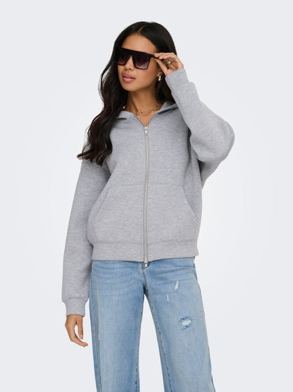ONLNAOMI L/S TWO-WAY ZIP HOODIE SWT NOOS