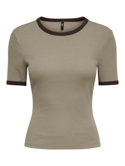 ONLVAL S/S CONTRAST TOP JRS