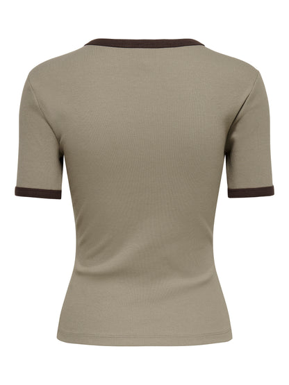 ONLVAL S/S CONTRAST TOP JRS