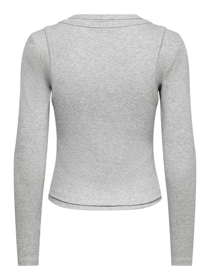 ONLJILLI  L/S O-NECK DOUBLE TOP JRS