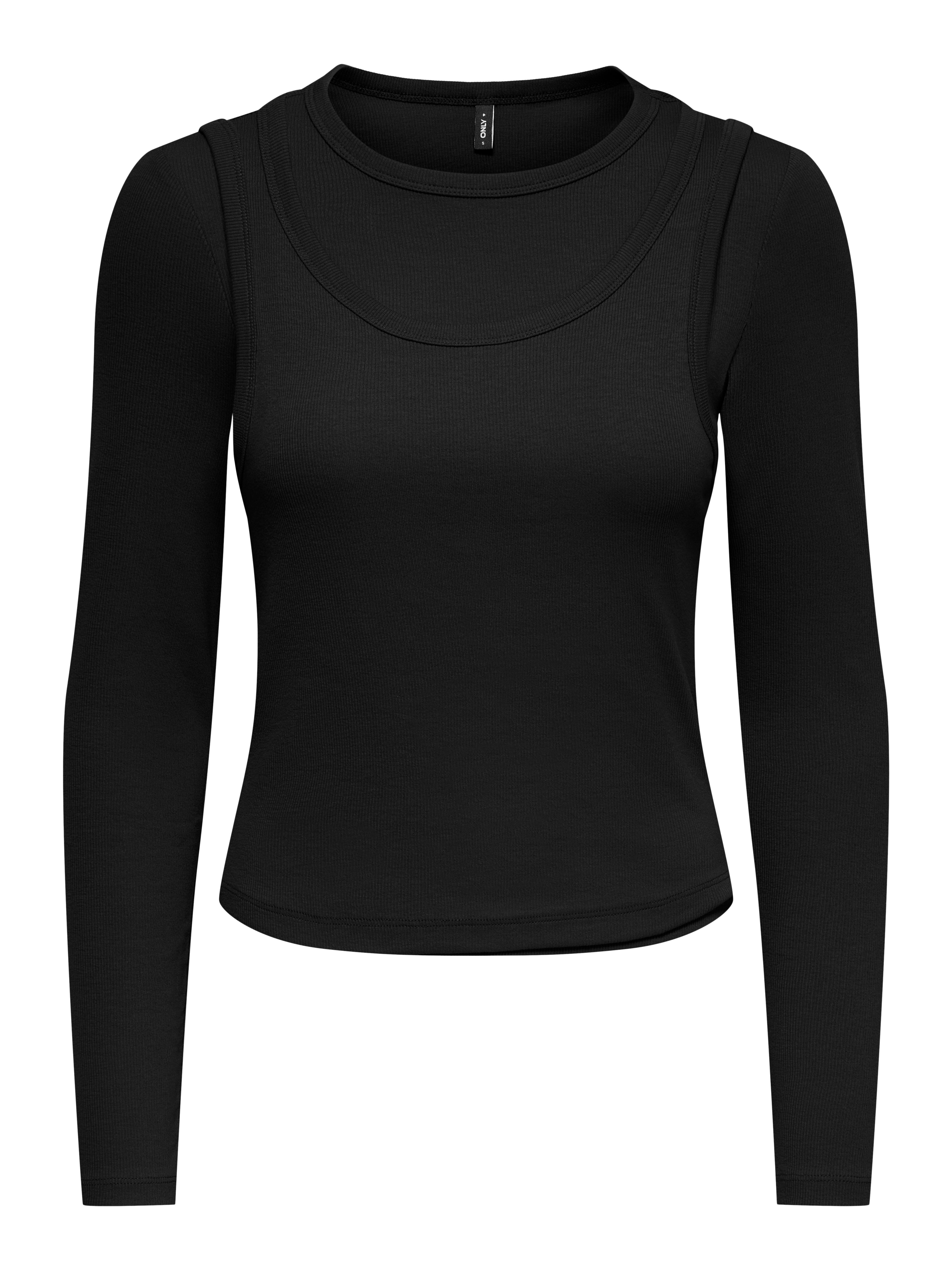 ONLJILLI  L/S O-NECK DOUBLE TOP JRS