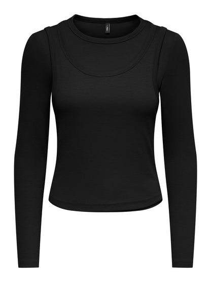 ONLJILLI  L/S O-NECK DOUBLE TOP JRS