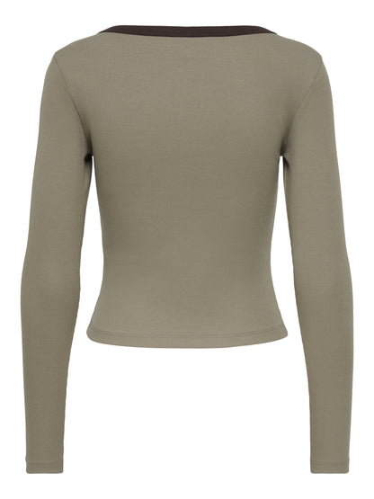 ONLVAL L/S CONTRAST TOP JRS