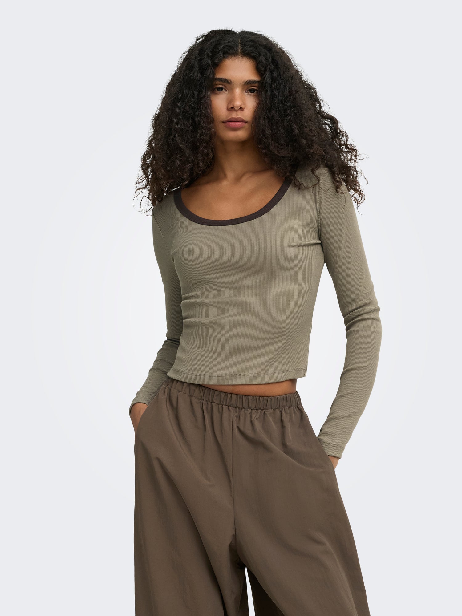 ONLVAL L/S CONTRAST TOP JRS