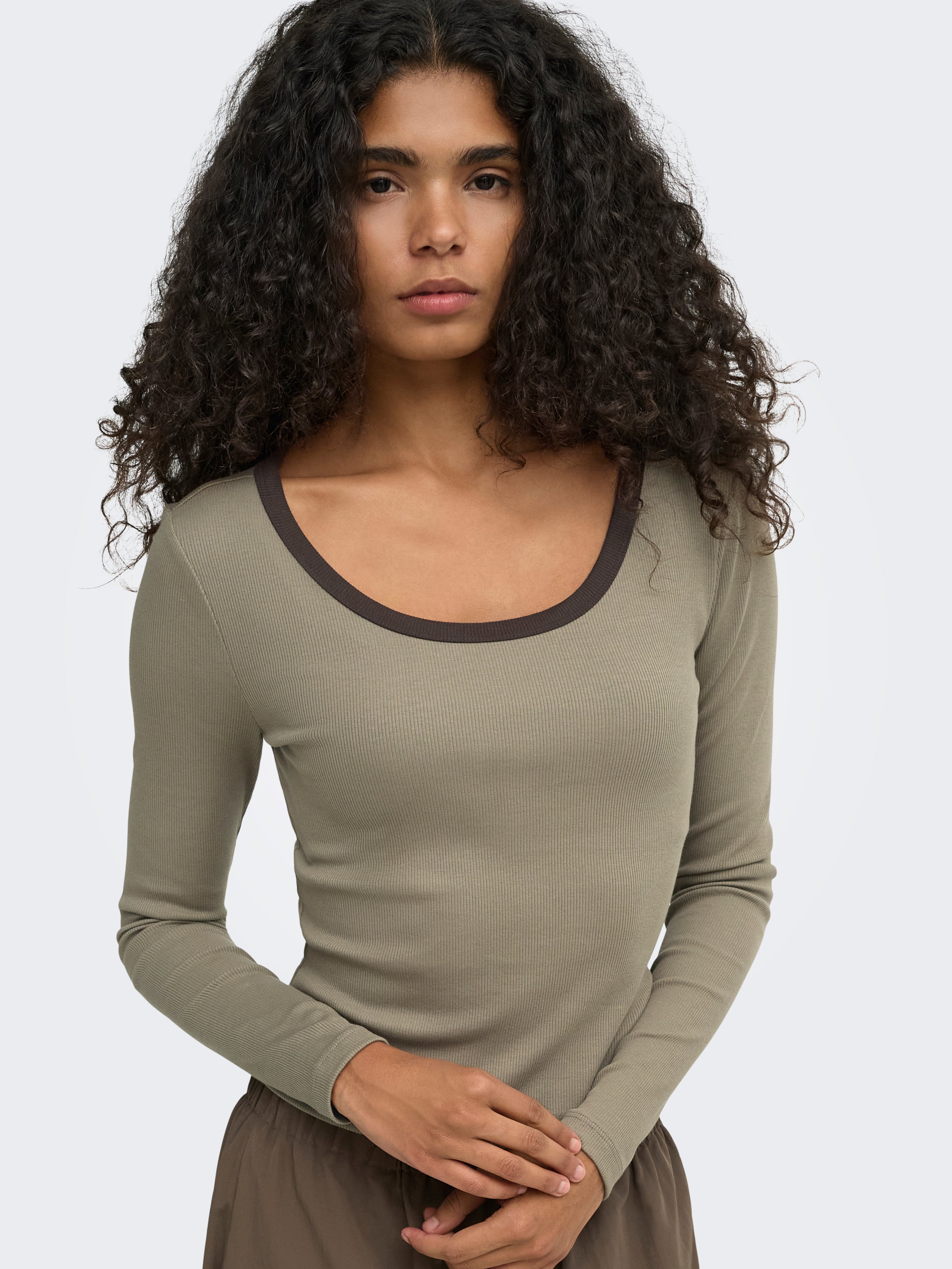 ONLVAL L/S CONTRAST TOP JRS