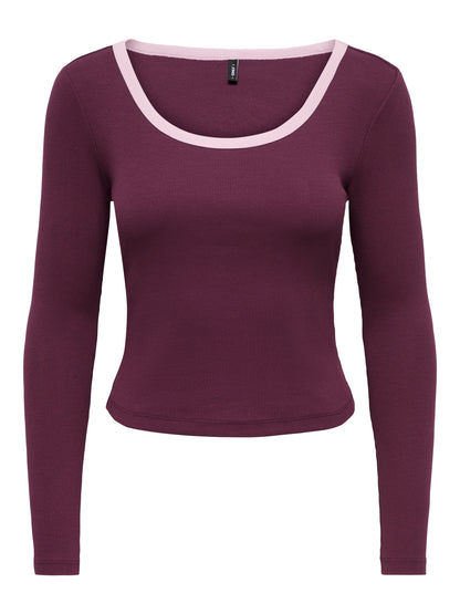 ONLVAL L/S CONTRAST TOP JRS