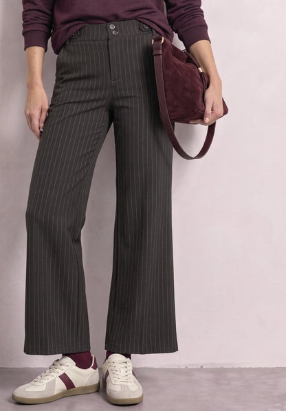 High Waist Wide Leg Hose mit Streifen