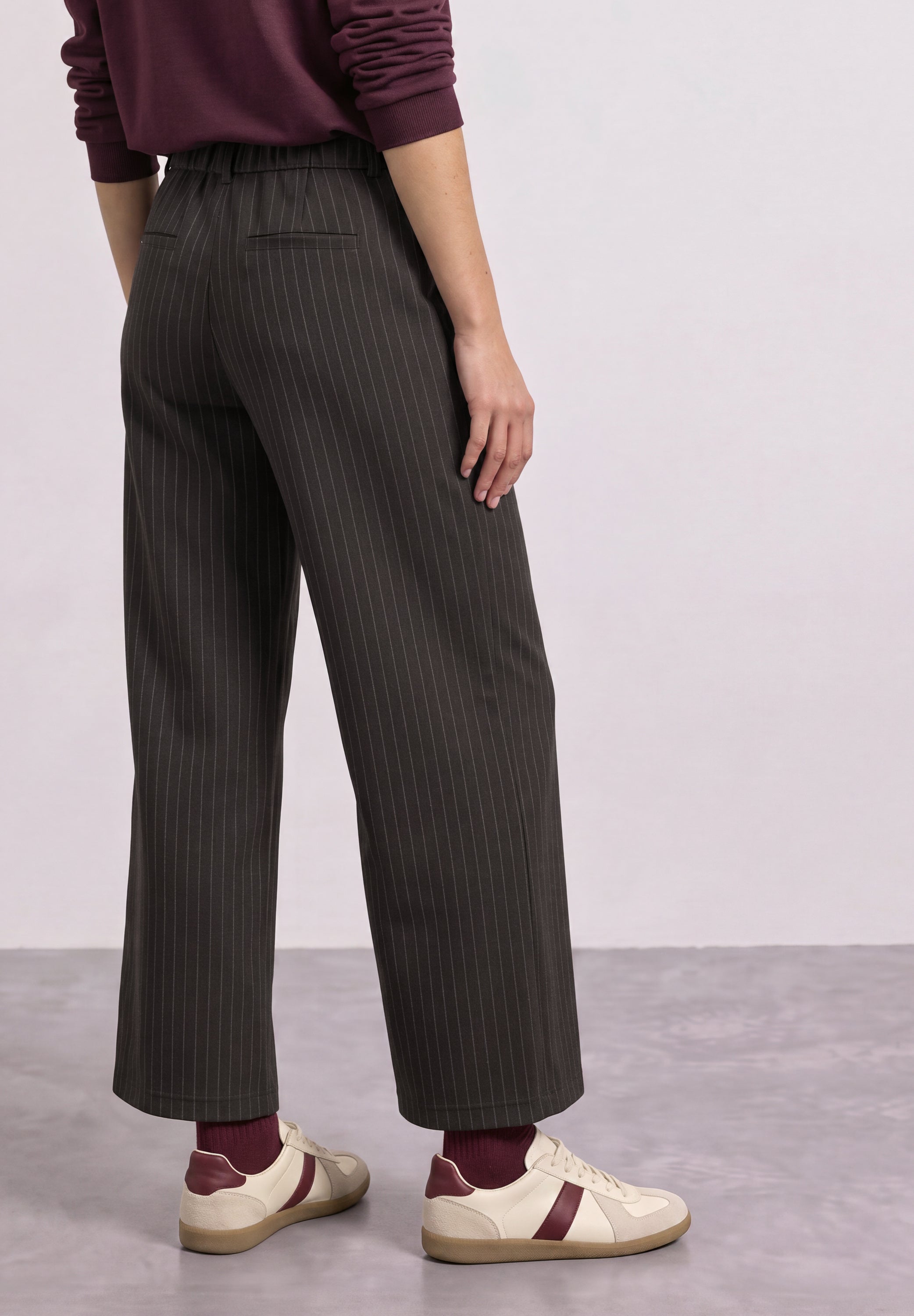 High Waist Wide Leg Hose mit Streifen