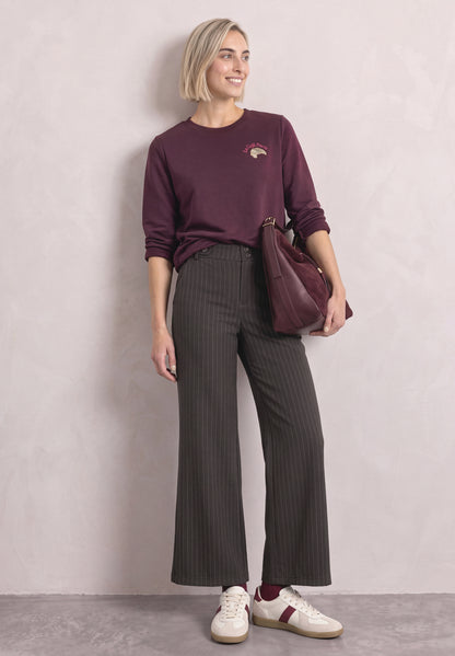 High Waist Wide Leg Hose mit Streifen