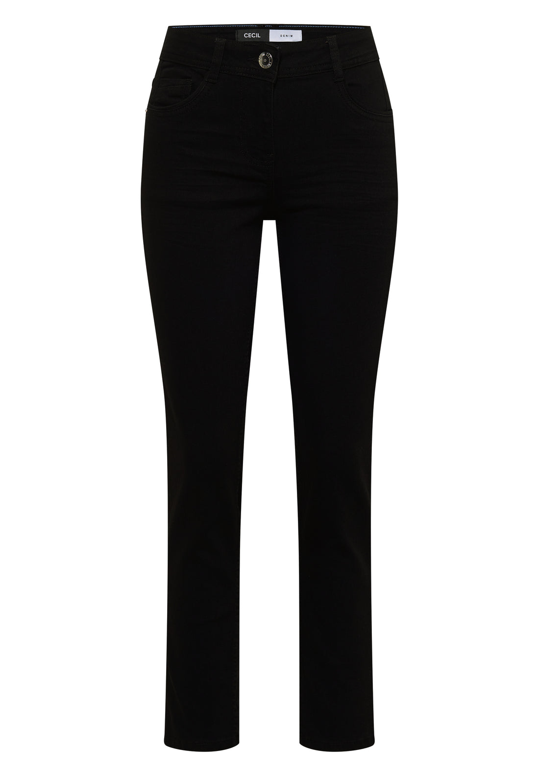 Mid Waist Straight Leg Jeans im Casual Fit