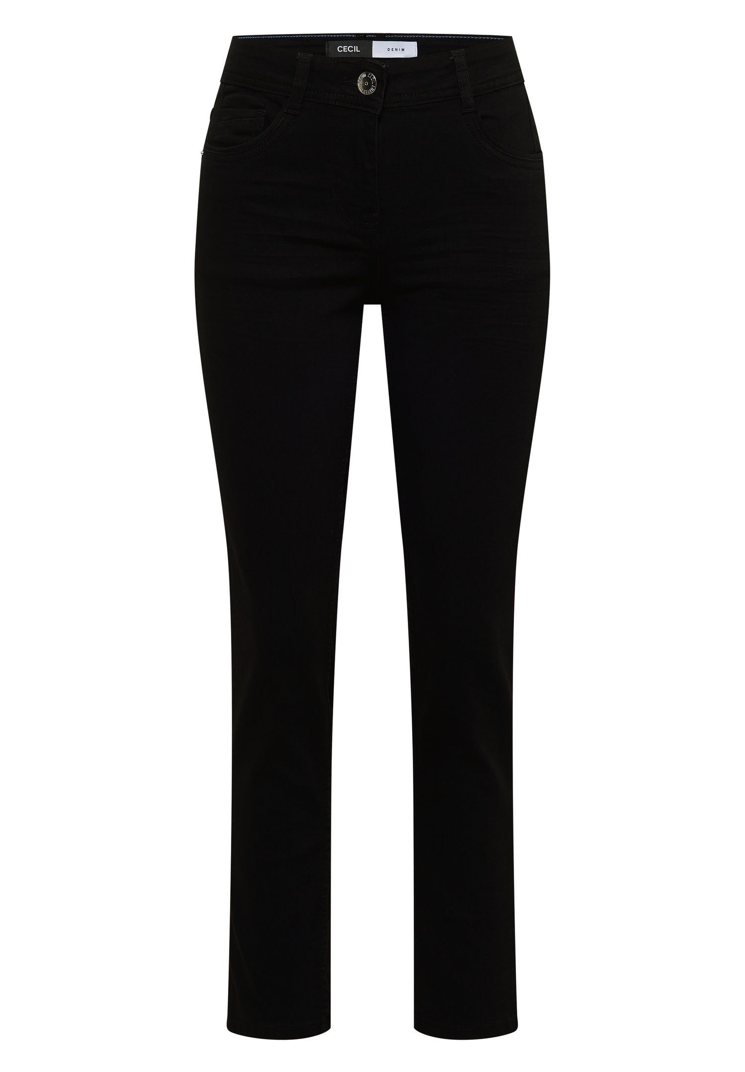 Mid Waist Straight Leg Jeans im Casual Fit