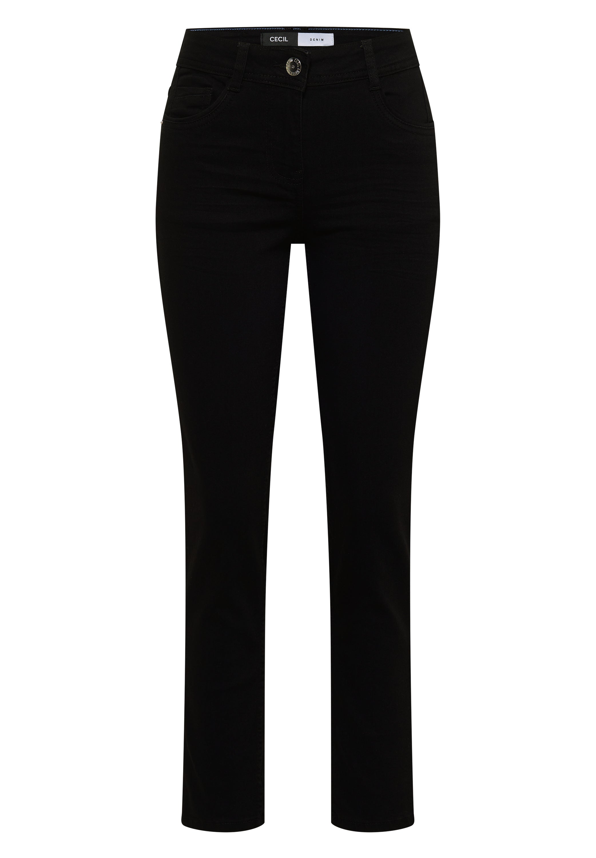 Mid Waist Straight Leg Jeans im Casual Fit