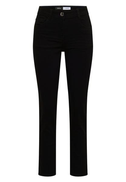Mid Waist Straight Leg Jeans im Casual Fit