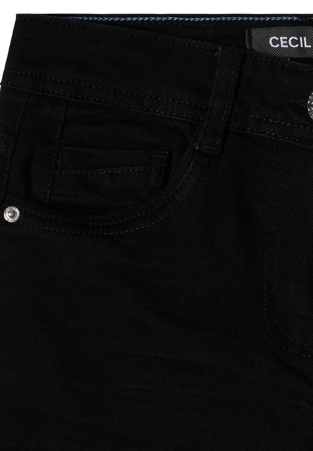 Mid Waist Straight Leg Jeans im Casual Fit