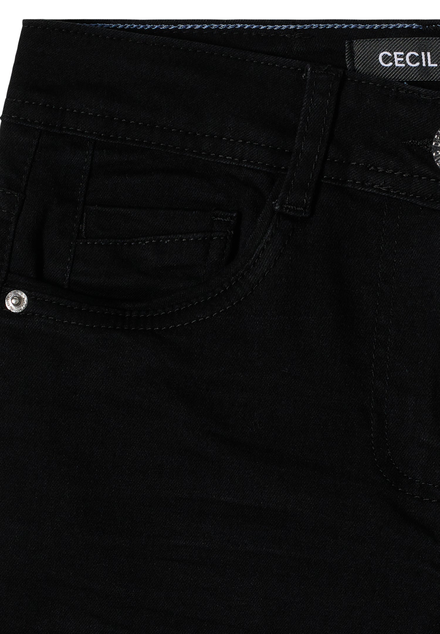 Mid Waist Straight Leg Jeans im Casual Fit
