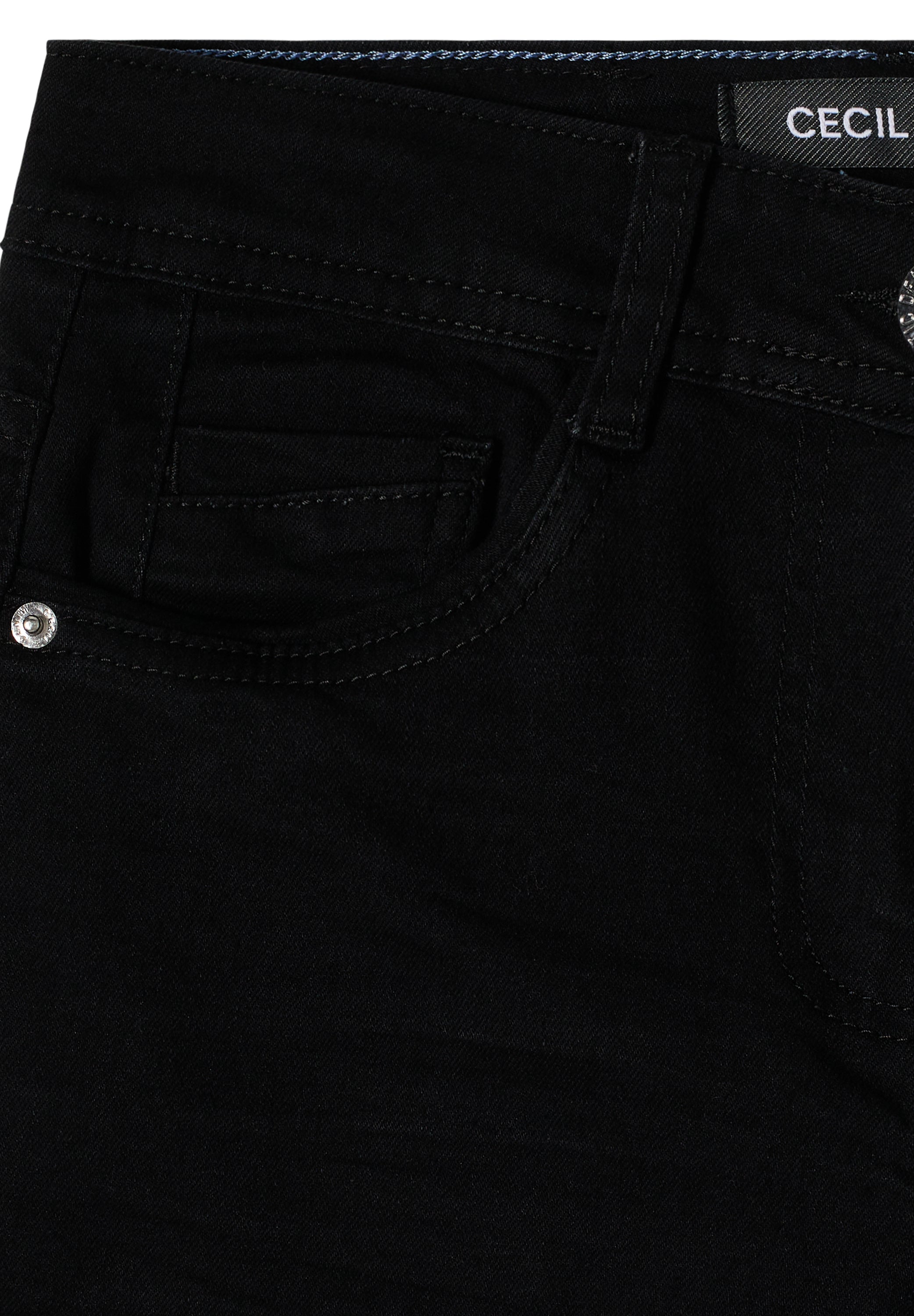 Mid Waist Straight Leg Jeans im Casual Fit