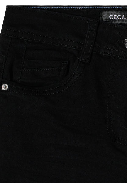 Mid Waist Straight Leg Jeans im Casual Fit