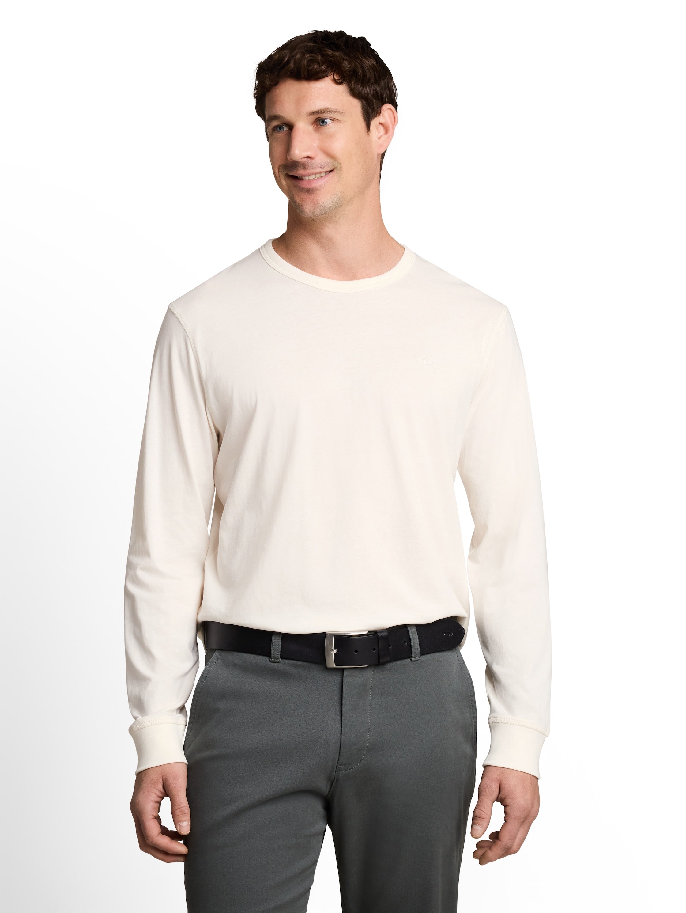 Basic Langarmshirt aus Baumwolle